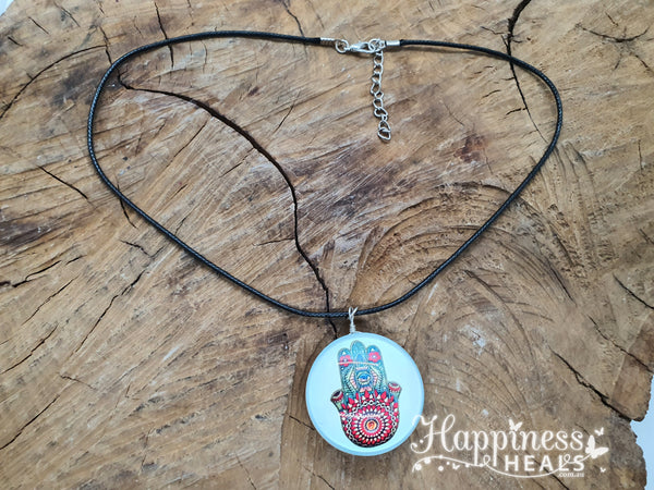 Evil Eye Hamsa Hand Necklace