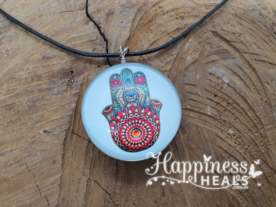 Evil Eye Hamsa Hand Necklace