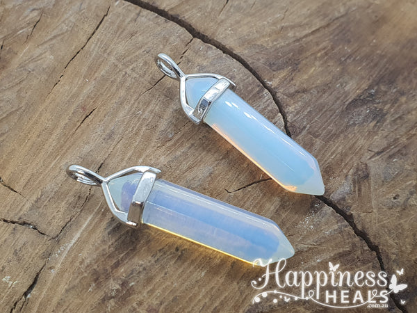 Opalite Double Point - Puter - Pendant