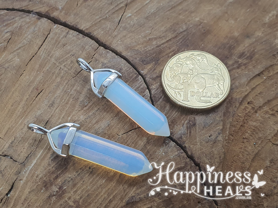 Opalite Double Point - Puter - Pendant