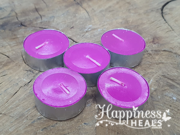 Tealight Candles Large 5 Pack - Purple