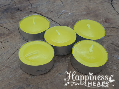 Velas Tealight Grandes Pack De 5 - Amarillo
