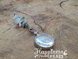Rainbow Tourmaline Chip Crystal Sun Catcher