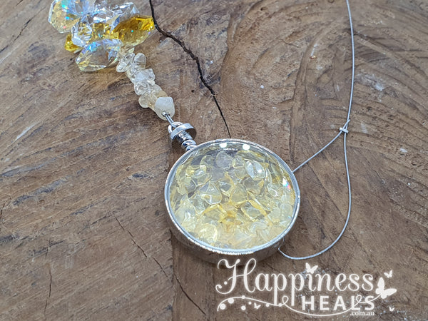 Citrine Chip Crystal Sun Catcher
