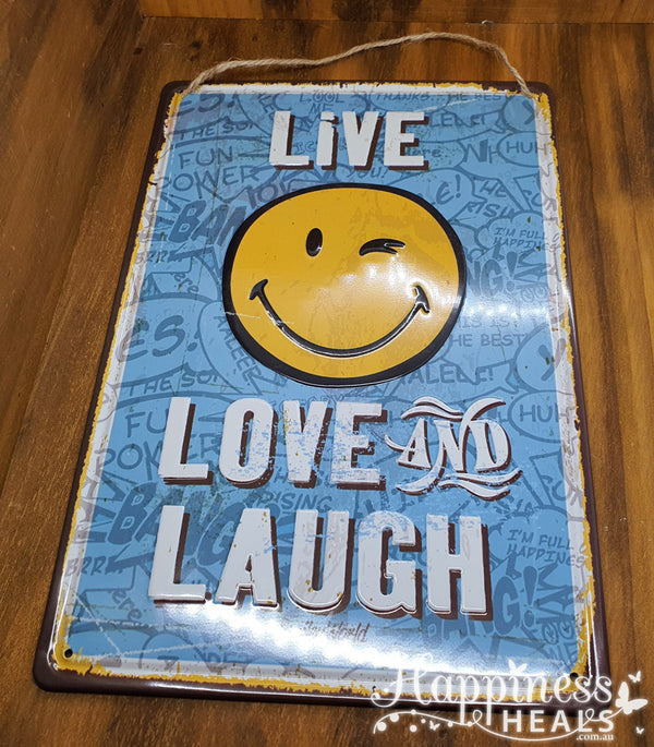 Tin Wall Hanging - Live Love and Laugh