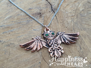 Aviamore Owl Pendant - Engineerium By Anne Stokes - Reduced to Clear