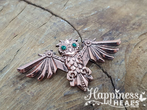 Aviamore Owl Brooch - Engineerium By Anne Stokes - Reduced to Clear