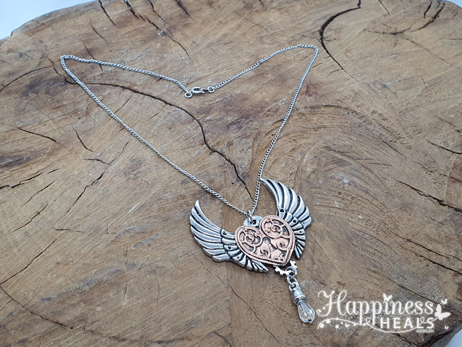 Valkyrie Heart Pendant - Engineerium By Anne Stokes - Reduced to Clear
