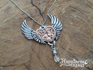 Valkyrie Heart Pendant - Engineerium By Anne Stokes - Reduced to Clear