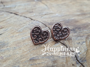 Valkyrie Heart Earrings - Engineerium By Anne Stokes - Reduced to Clear