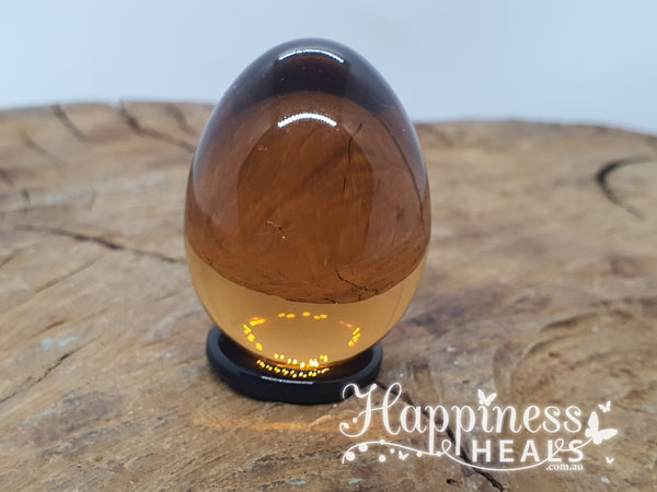 Amber Obsidian Egg