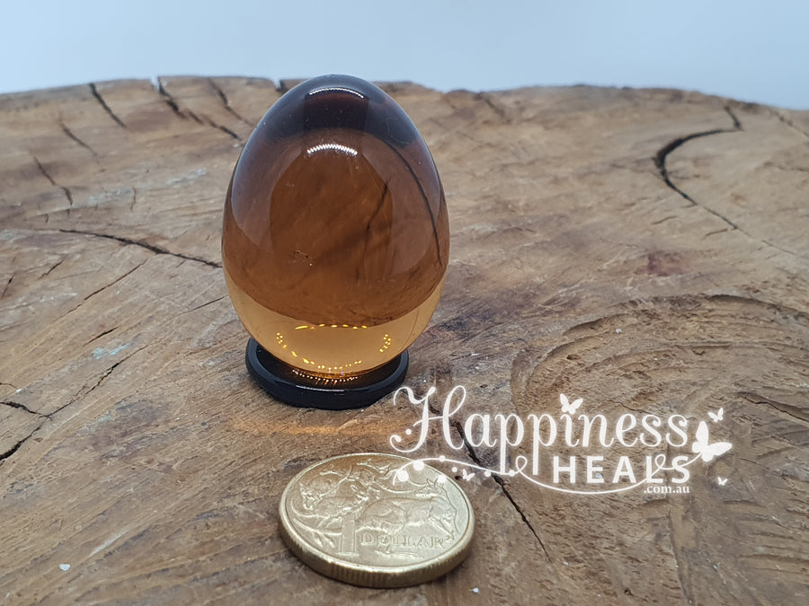 Amber Obsidian Egg