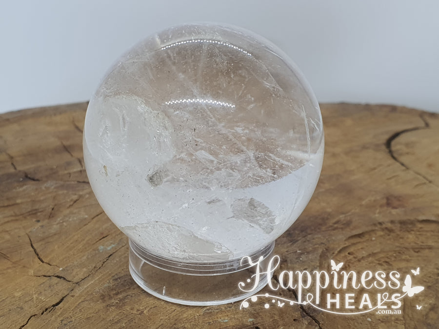 Esfera de cuarzo transparente