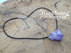Amethyst Cluster Pendant - Necklace