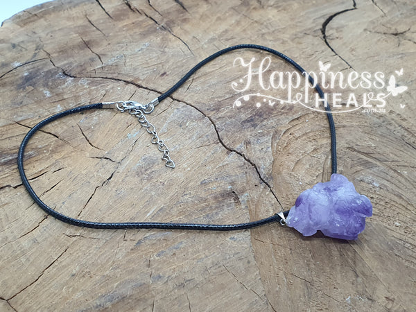 Amethyst Cluster Pendant - Necklace
