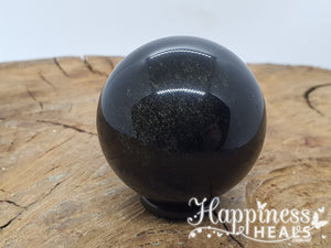 Obsidian Gold Sheen Sphere