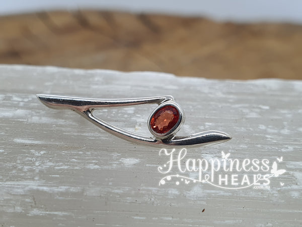 Orange Sapphire Pendant