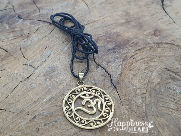 Brass Om Laser Cut Pendant