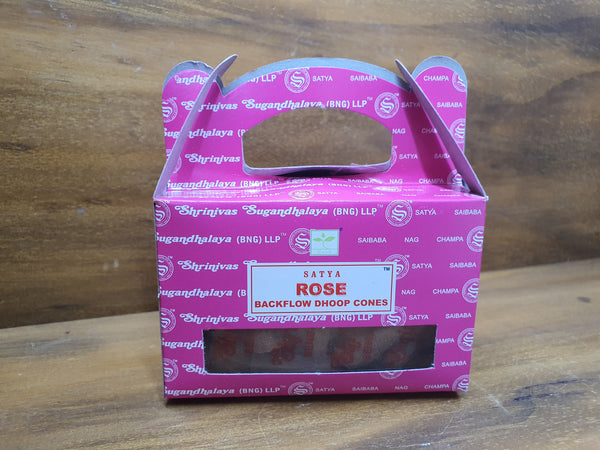 Rose - Backflow Incense Cones - Satya