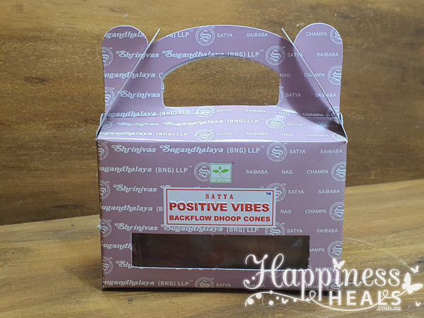 Positive Vibes - Backflow Incense Cones - Satya