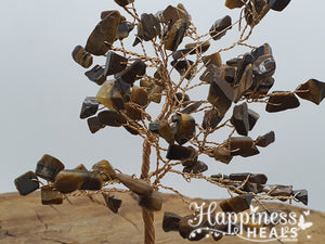 Tiger Eye Tree with Agate Base