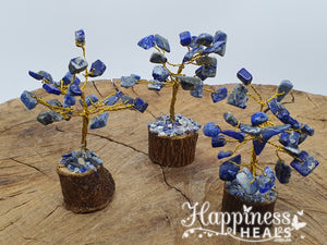 Crystal Chip Trees with Wooden Base