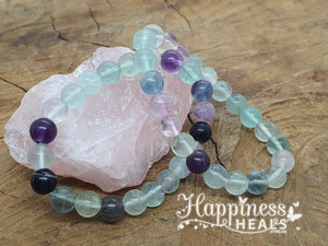 Fluorite Bracelet - 8mm Ball