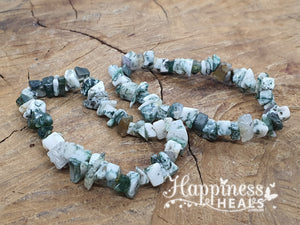 Tree Agate Chip Bracelet