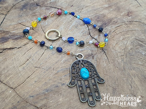 Hamsa Hand - With Crystal Eye