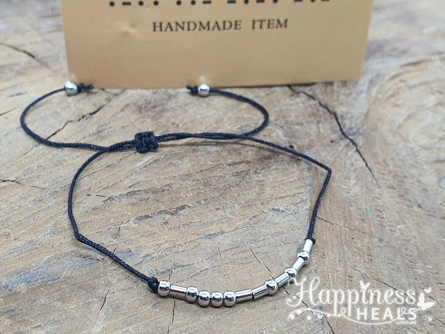 Luck Morse Code Bracelet