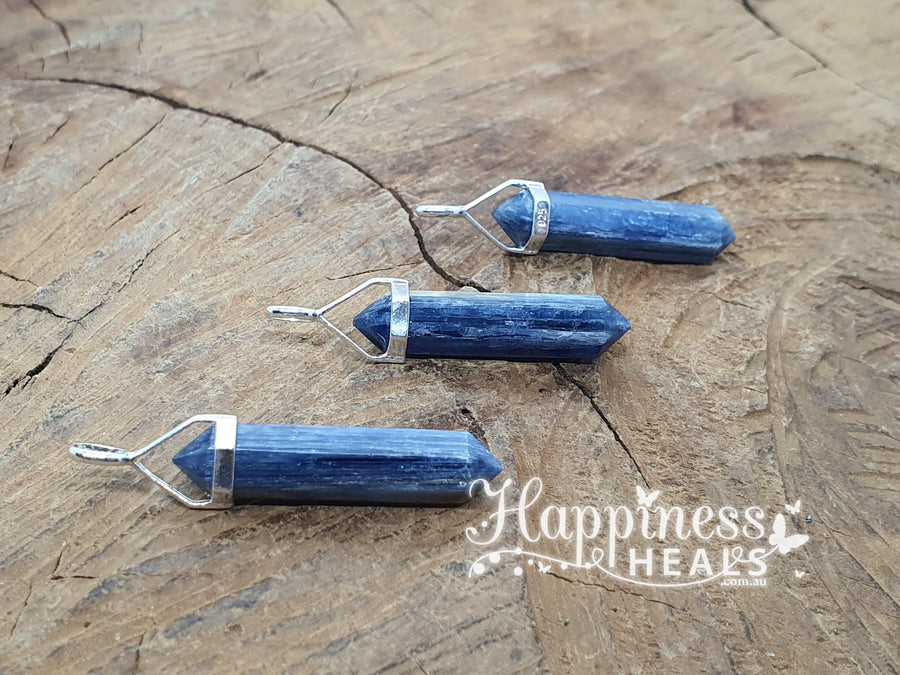 Blue Kyanite Double Point Pendant