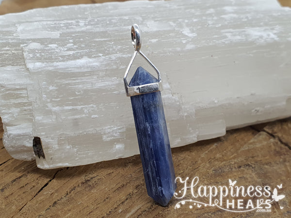 Blue Kyanite Double Point Pendant