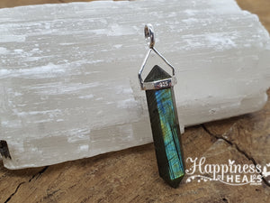 Labradorite Double Point Pendant