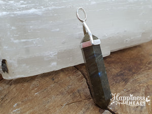 Labradorite Double Point Pendant
