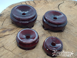 Burgundy Wooden Sphere Stands