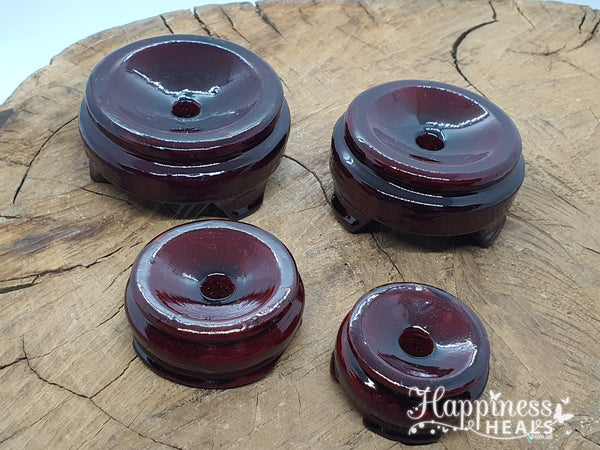 Burgundy Wooden Sphere Stands