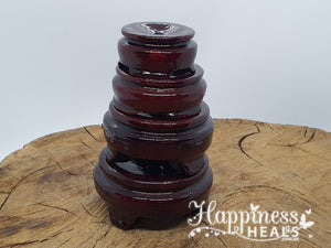 Burgundy Wooden Sphere Stands