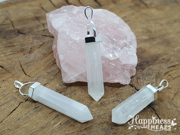 Selenite Point Pendant – The Stone of Purity & Spiritual Clarity