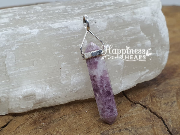 Lepidolite Double Point Pendant – The Stone of Peace & Emotional Balance