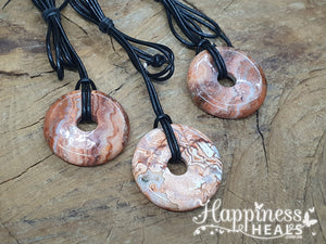 Pink Crazy Lace Agate Donut