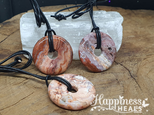 Pink Crazy Lace Agate Donut