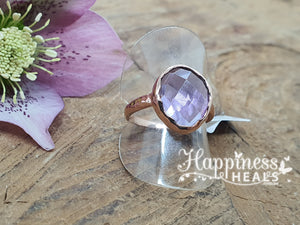 Amethyst Ring - Gold Plated