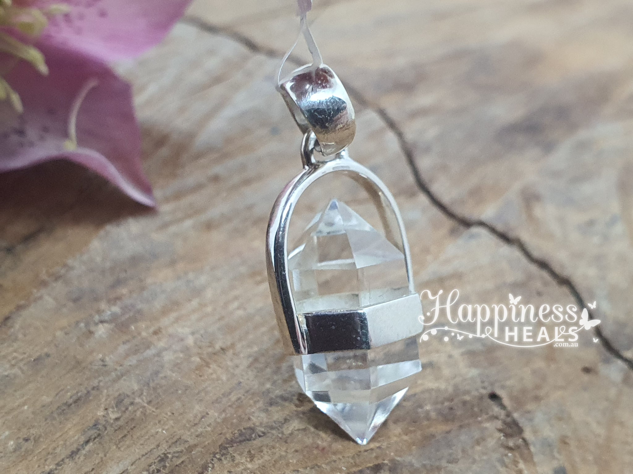 Clear quartz point pendant discount