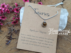 Zodiac Necklace with Crystal Pendant