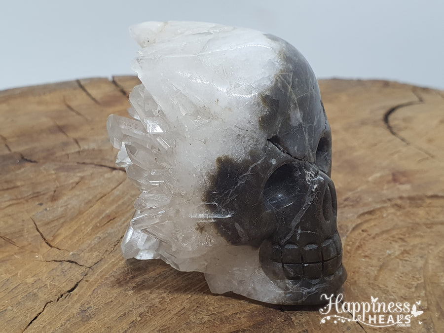 Clear Quartz Cluster Skull