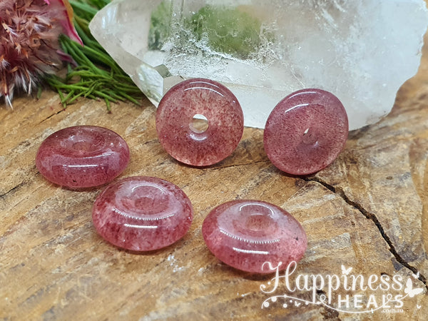 Strawberry Quartz Donut - 15mm