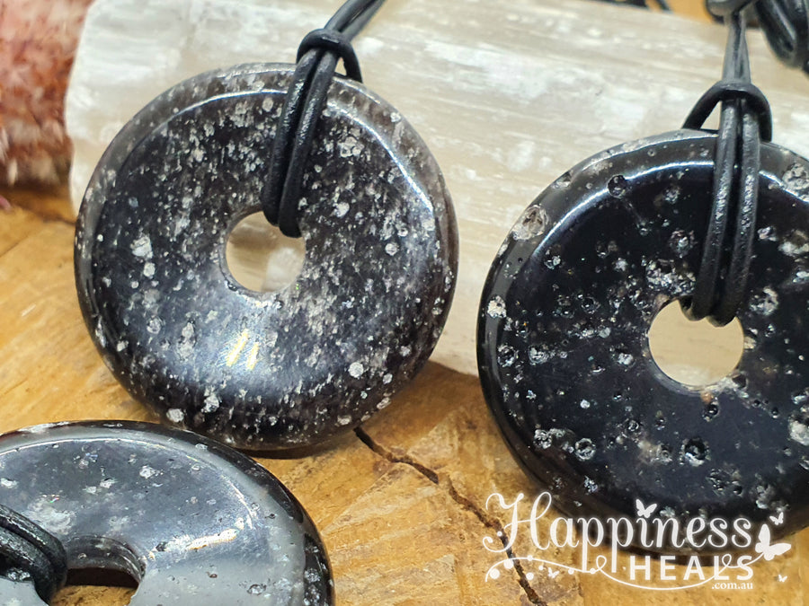 Black Galaxy Obsidian Donut