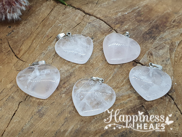 Rose Quartz Heart Pendant