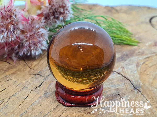 Amber Obsidian Sphere