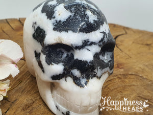 Zebra Jasper Skull